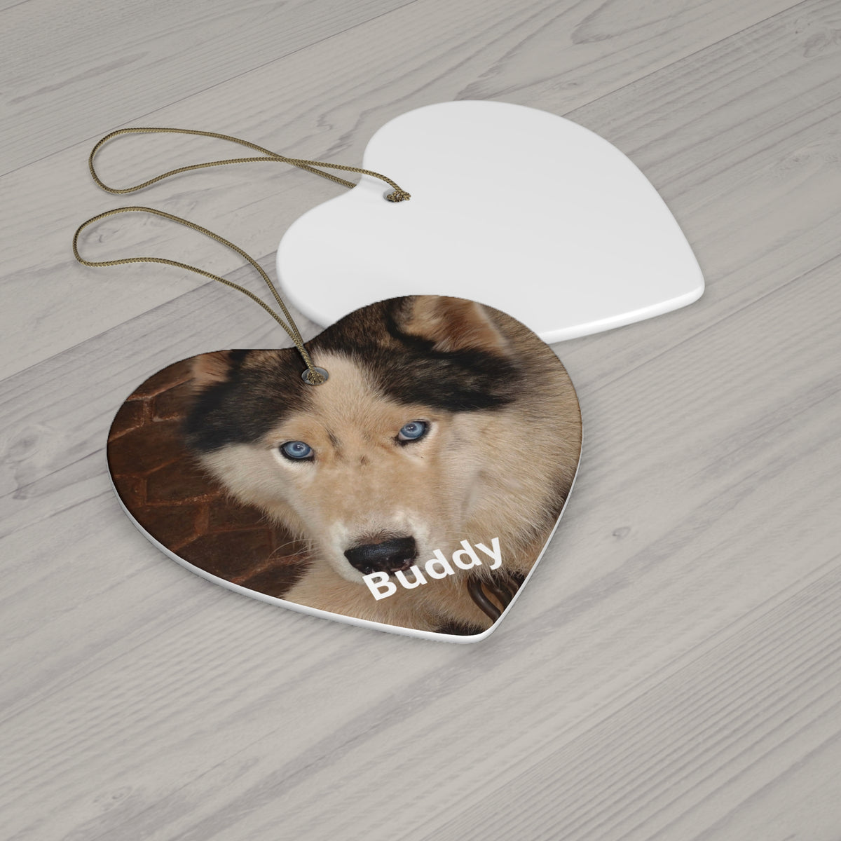 Custom Pet Portrait Ornament - Your Pet's Photo & Name